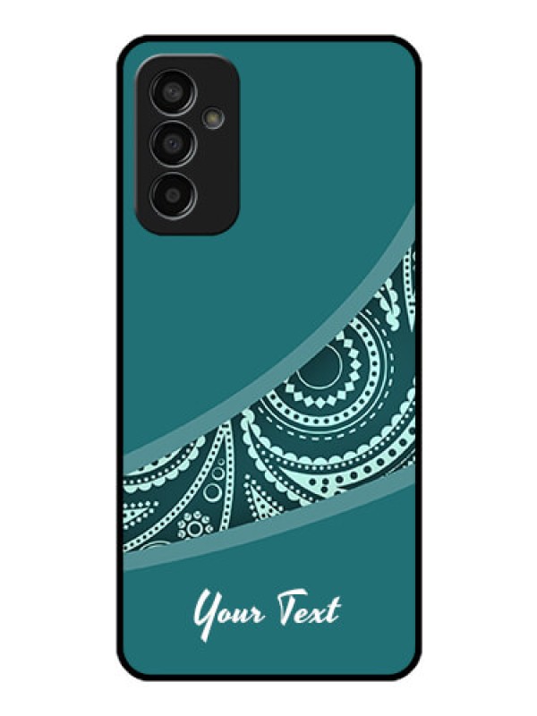 Custom Galaxy F13 Photo Printing on Glass Case - semi visible floral Design