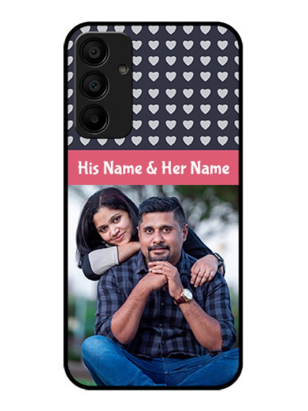 Custom Galaxy F15 5G Custom Glass Phone Case - Love Symbols Design