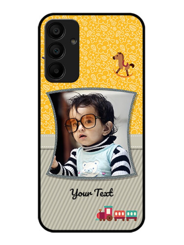 Custom Galaxy F15 5G Custom Glass Phone Case - Baby Picture Upload Design