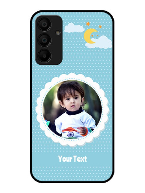 Custom Galaxy F15 5G Custom Glass Phone Case - Violet Pattern Design