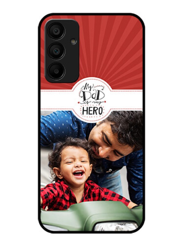 Custom Galaxy F15 5G Custom Glass Phone Case - My Dad Hero Design