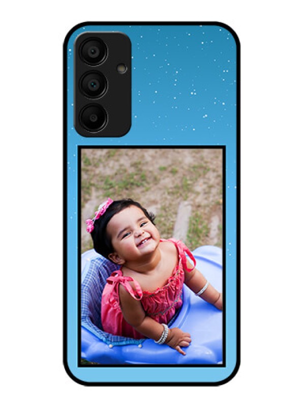 Custom Galaxy F15 5G Custom Glass Phone Case - Wave Pattern Colorful Design