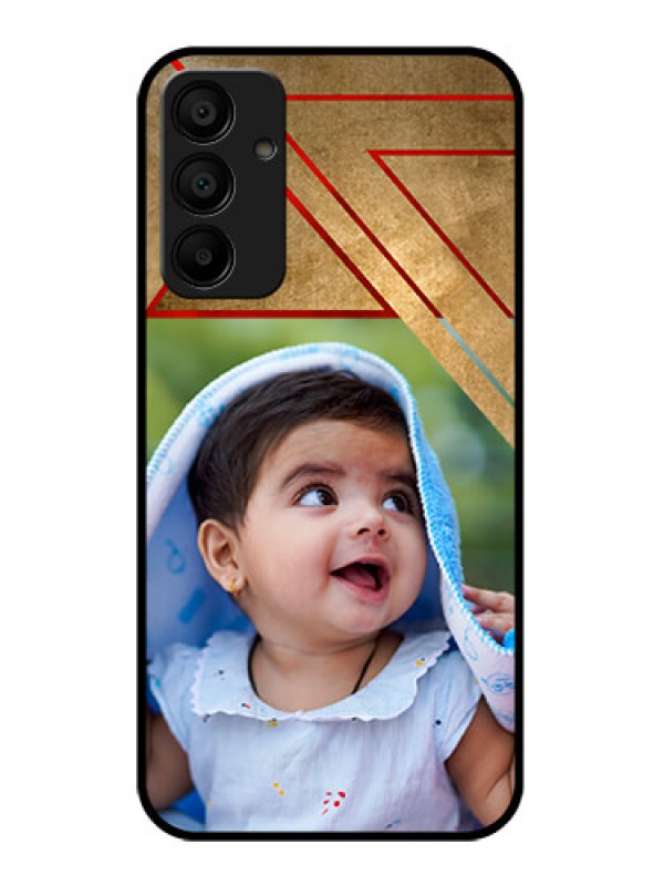Custom Galaxy F15 5G Custom Glass Phone Case - Gradient Abstract Texture Design