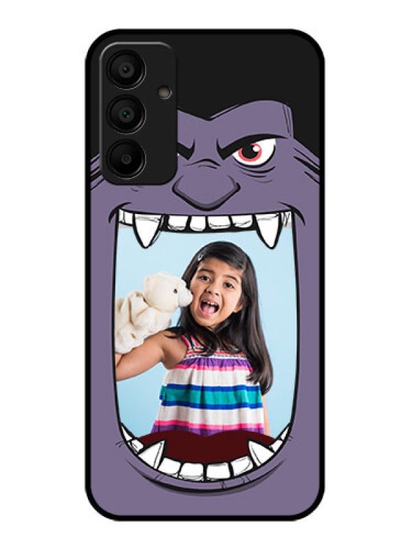 Custom Galaxy F15 5G Custom Glass Phone Case - Angry Monster Design