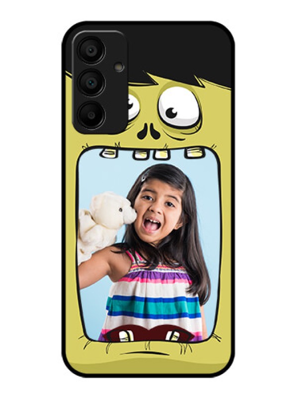 Custom Galaxy F15 5G Custom Glass Phone Case - Cartoon Monster Back Case Design