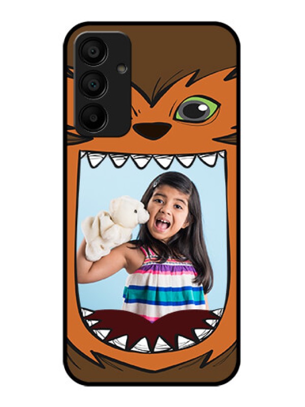 Custom Galaxy F15 5G Custom Glass Phone Case - Owl Monster Back Case Design