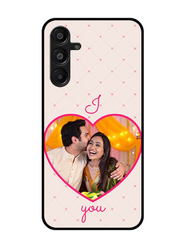 Custom Galaxy F16 5G Custom Glass Phone Case - Heart Shape Design
