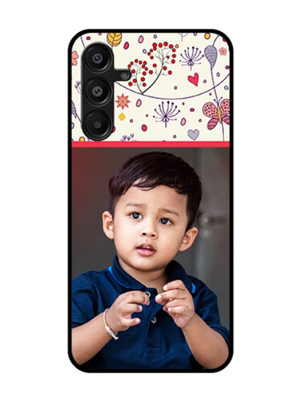 Custom Galaxy F16 5G Custom Glass Phone Case - Premium Floral Design