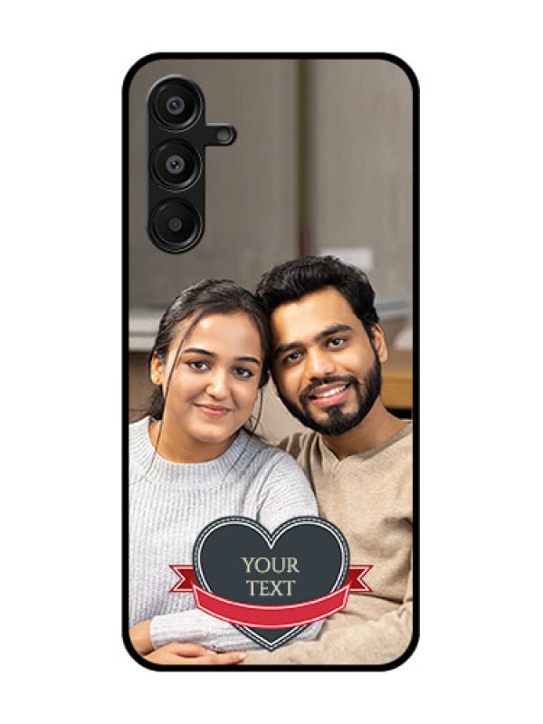 Custom Galaxy F16 5G Custom Glass Phone Case - Just Married Couple Design