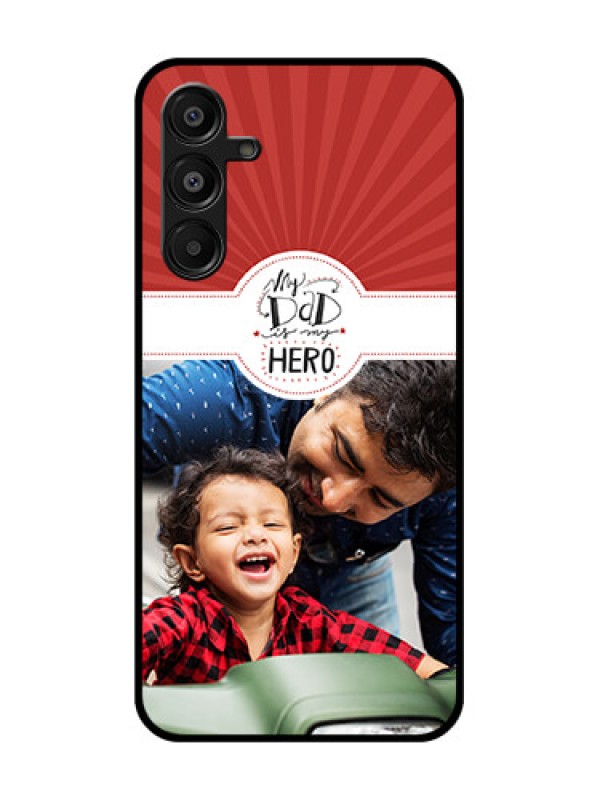 Custom Galaxy F16 5G Custom Glass Phone Case - My Dad Hero Design