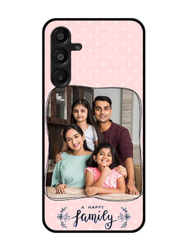 Custom Galaxy F16 5G Custom Glass Phone Case - Family With Dots Design