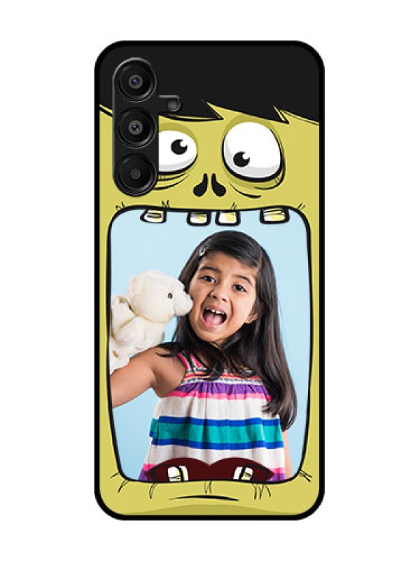 Custom Galaxy F16 5G Custom Glass Phone Case - Cartoon Monster Back Case Design