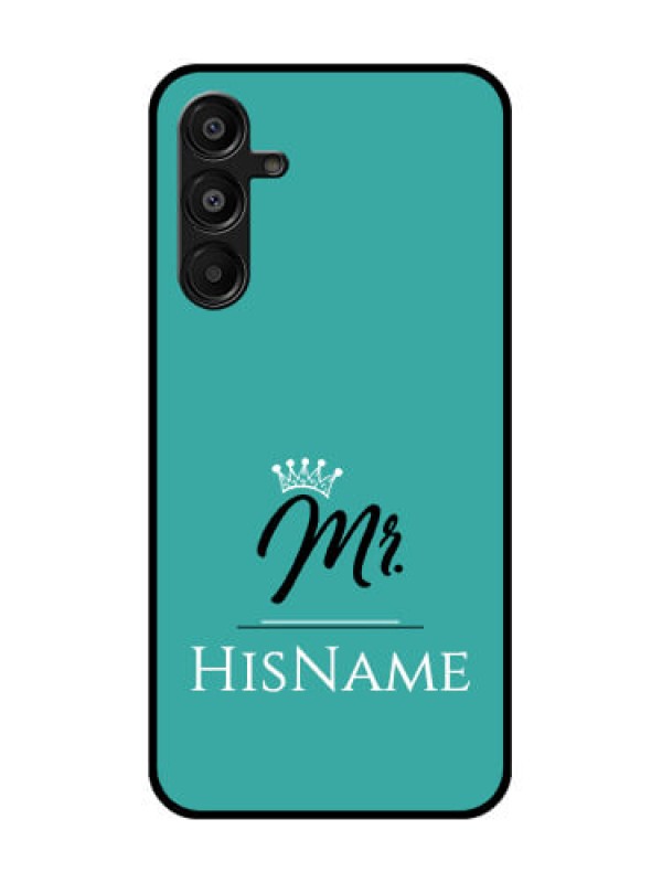 Custom Galaxy F16 5G Custom Glass Phone Case - Mr With Name Design