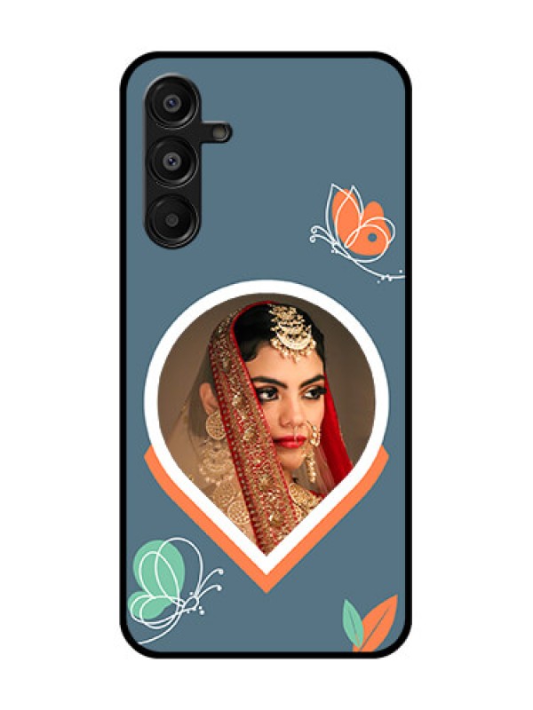 Custom Galaxy F16 5G Custom Glass Phone Case - Droplet Butterflies Design