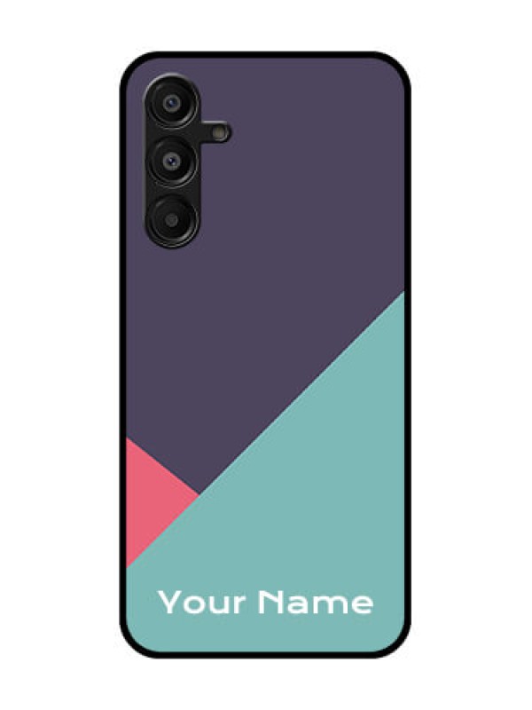 Custom Galaxy F16 5G Custom Glass Phone Case - Tri Color Abstract Design