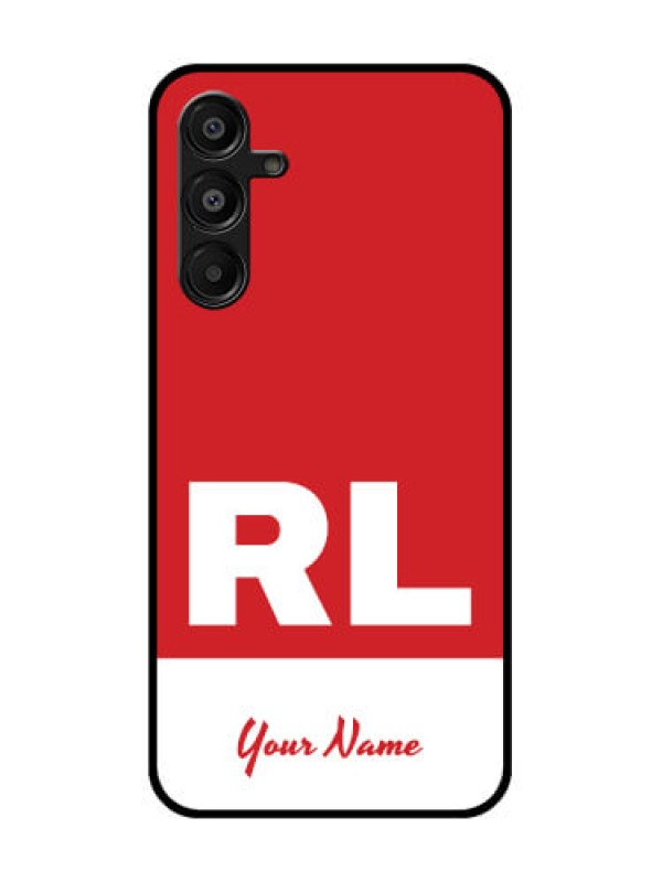 Custom Galaxy F16 5G Custom Glass Phone Case - Dual Tone Custom Text Design