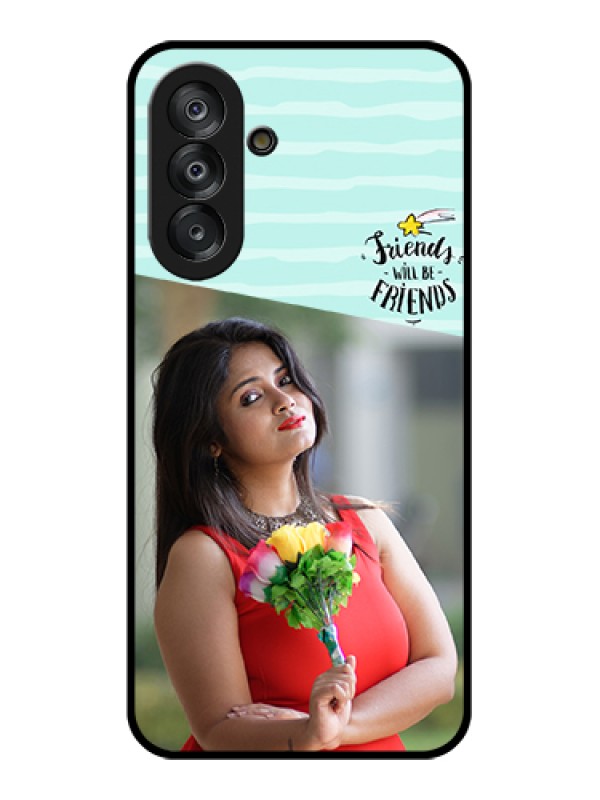 Custom Samsung Galaxy F17 5G Custom Glass Phone Case - Friends Picture Icon Design