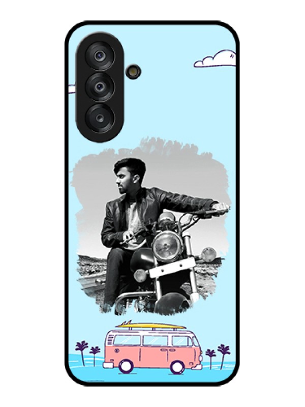 Custom Samsung Galaxy F17 5G Custom Glass Phone Case - Travel & Adventure Design