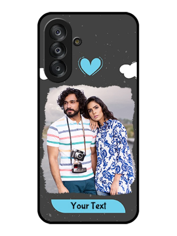 Custom Samsung Galaxy F17 5G Custom Glass Phone Case - Splashes With Love Doodles Design