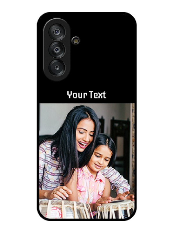 Custom Samsung Galaxy F17 5G Custom Glass Phone Case - Photo With Name Design