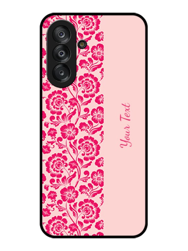 Custom Samsung Galaxy F17 5G Custom Glass Phone Case - Attractive Floral Pattern Design