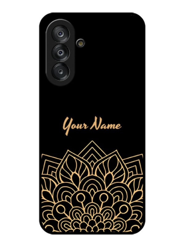 Custom Samsung Galaxy F17 5G Custom Glass Phone Case - Golden Mandala Design