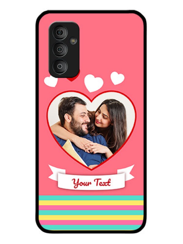 Custom Galaxy F23 5G Photo Printing on Glass Case - Love Doodle Design