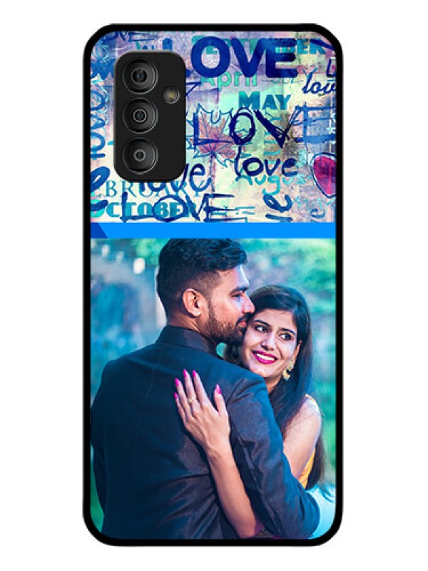 Custom Galaxy F23 5G Custom Glass Mobile Case - Colorful Love Design