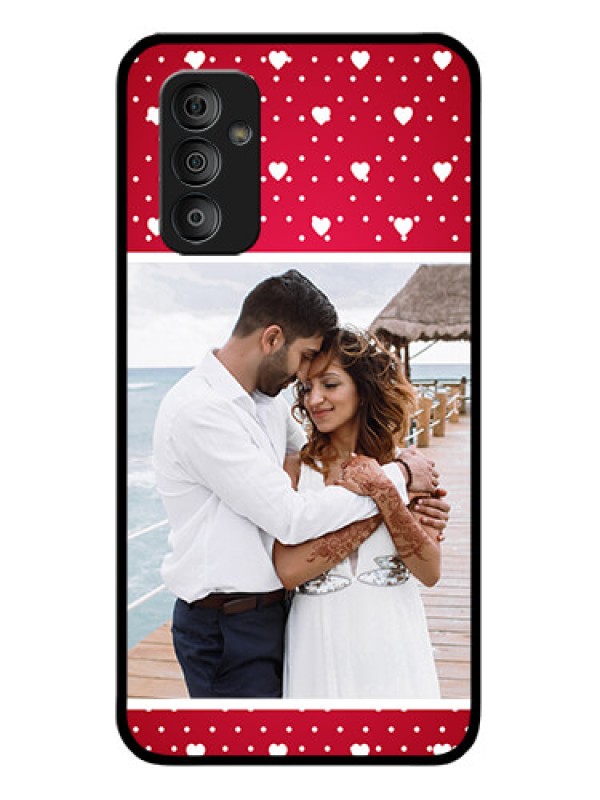 Custom Galaxy F23 5G Photo Printing on Glass Case - Hearts Mobile Case Design