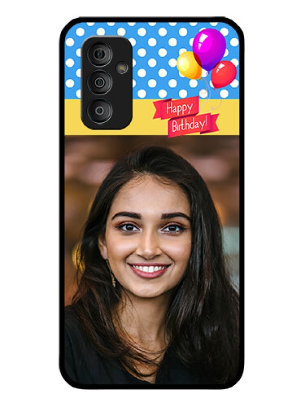 Custom Galaxy F23 5G Custom Glass Mobile Case - Happy Birthday Design