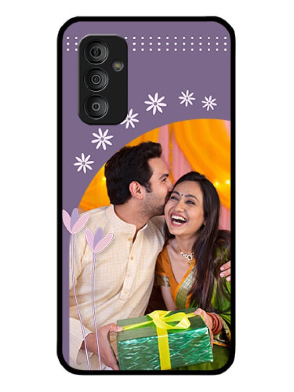 Custom Galaxy F23 5G Custom Glass Mobile Case - Lavender flowers design