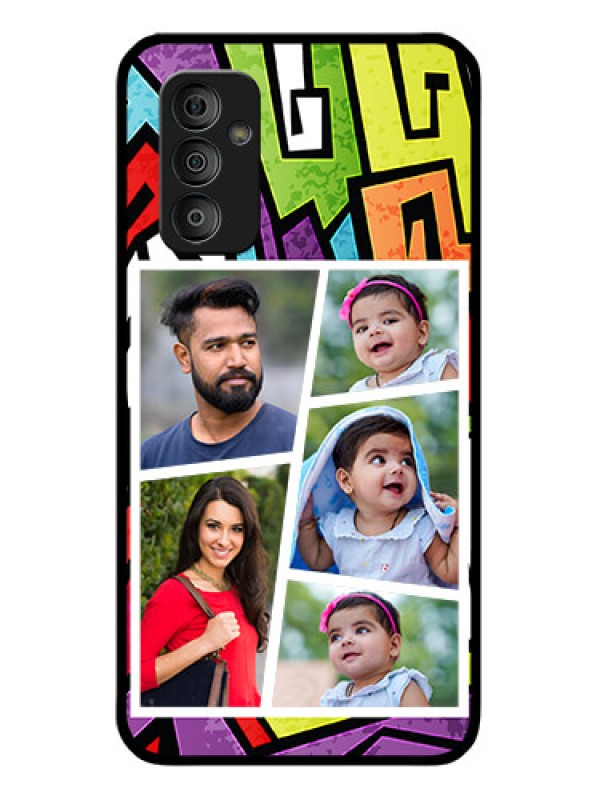 Custom Galaxy F23 5G Custom Glass Phone Case - Graffiti pattern Design