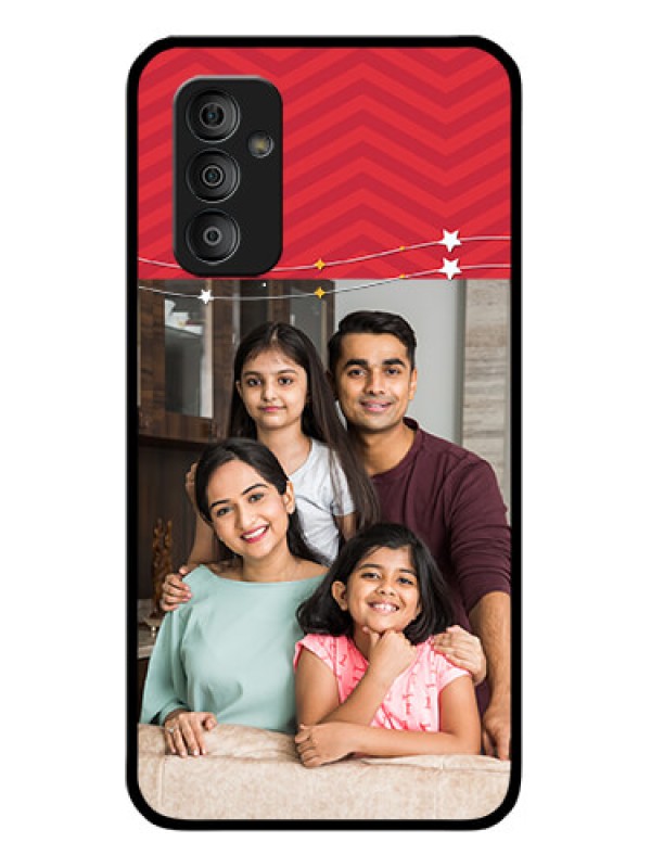 Custom Galaxy F23 5G Personalized Glass Phone Case - Happy Family Design