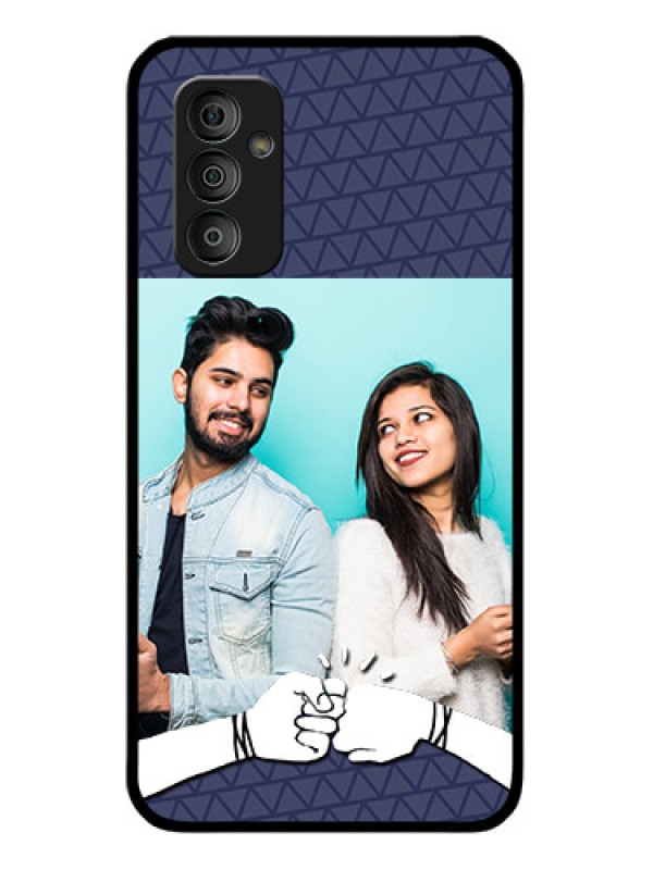 Custom Galaxy F23 5G Photo Printing on Glass Case - with Best Friends Design