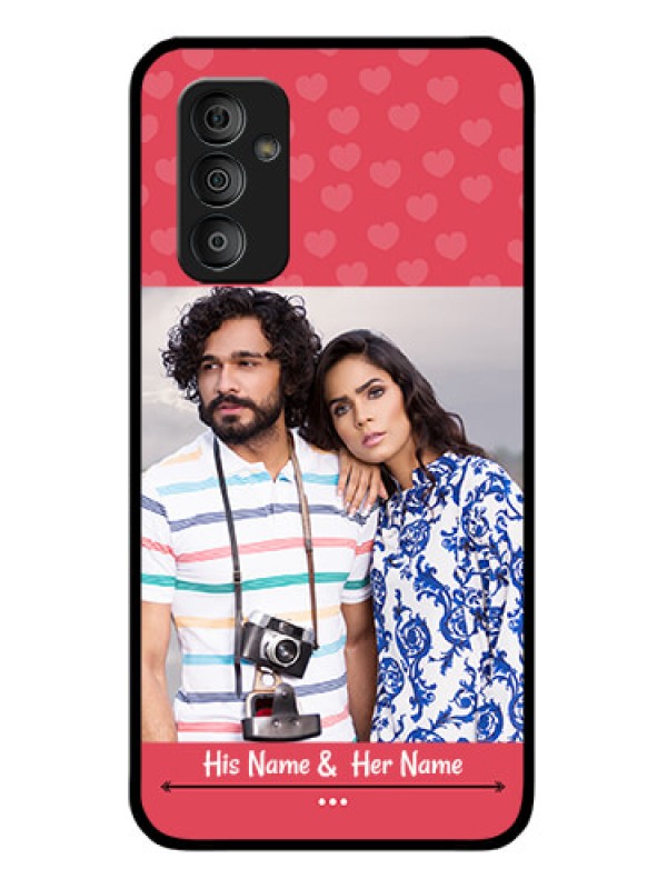 Custom Galaxy F23 5G Photo Printing on Glass Case - Simple Love Design