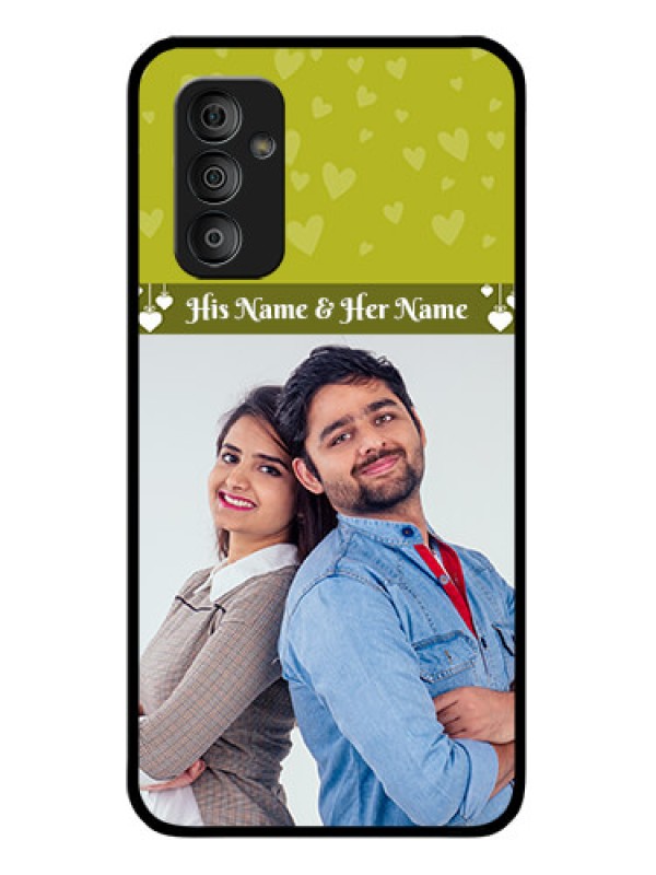 Custom Galaxy F23 5G Custom Glass Phone Case - You & Me Heart Design