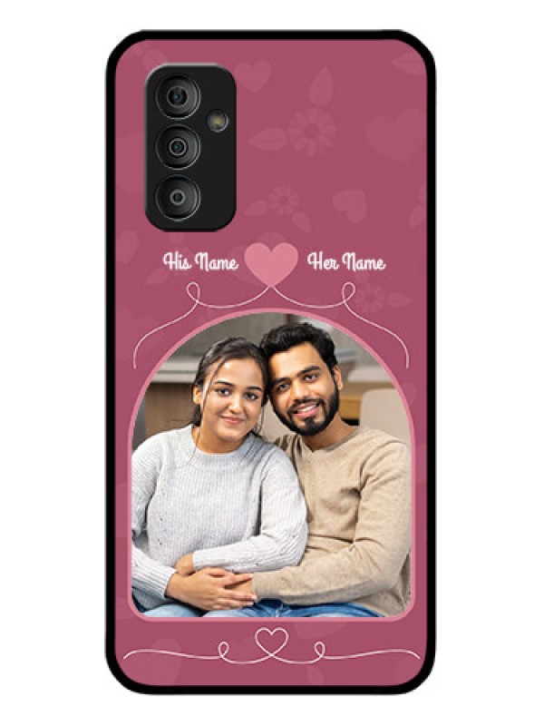 Custom Galaxy F23 5G Photo Printing on Glass Case - Love Floral Design