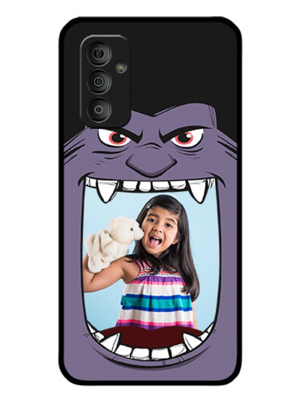 Custom Galaxy F23 5G Custom Glass Phone Case - Angry Monster Design