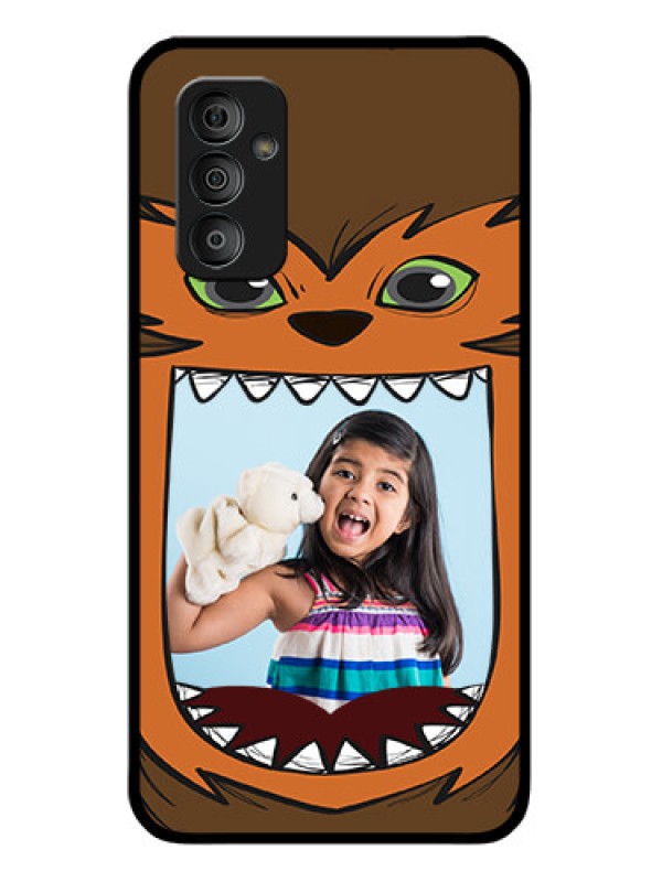 Custom Galaxy F23 5G Photo Printing on Glass Case - Owl Monster Back Case Design