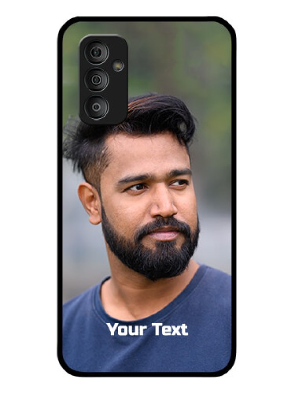 Custom Galaxy F23 5G Glass Mobile Cover: Photo with Text