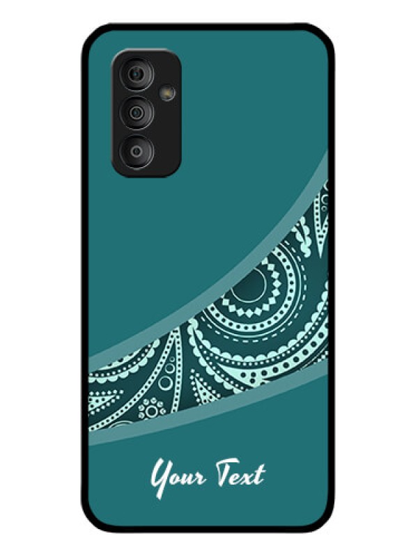 Custom Galaxy F23 Photo Printing on Glass Case - semi visible floral Design