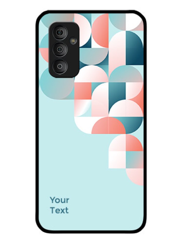 Custom Galaxy F23 Custom Glass Phone Case - Stylish Semi-circle Pattern Design