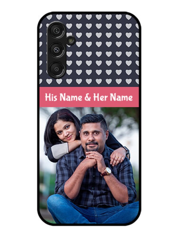 Custom Galaxy F34 5G Custom Glass Phone Case - Love Symbols Design