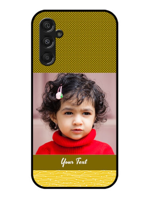 Custom Galaxy F34 5G Custom Glass Phone Case - Simple Green Color Design