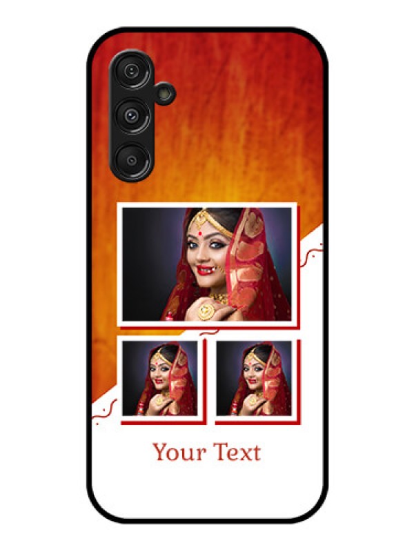 Custom Galaxy F34 5G Custom Glass Phone Case - Wedding Memories Design