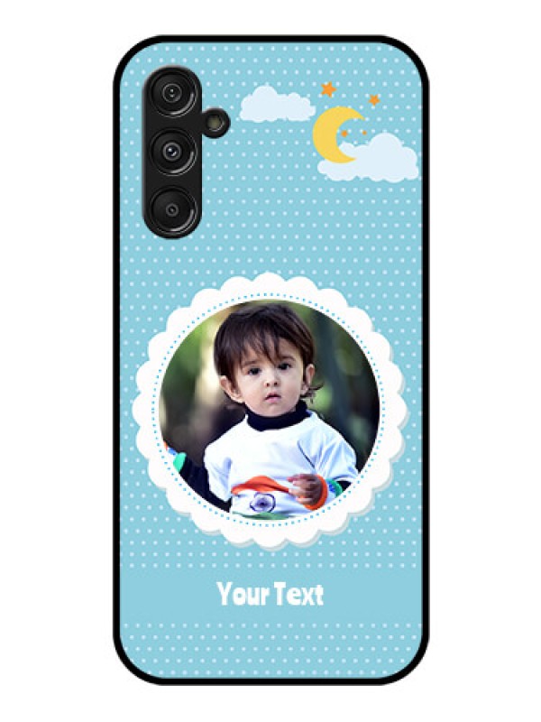 Custom Galaxy F34 5G Custom Glass Phone Case - Violet Pattern Design