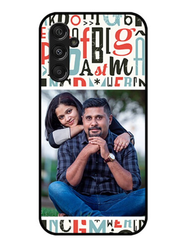Custom Galaxy F34 5G Custom Glass Phone Case - Alphabet Design