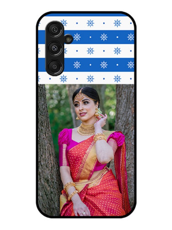 Custom Galaxy F34 5G Custom Glass Phone Case - Snow Pattern Design