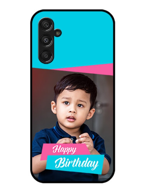 Custom Galaxy F34 5G Custom Glass Phone Case - Image Holder With 2 Color Design