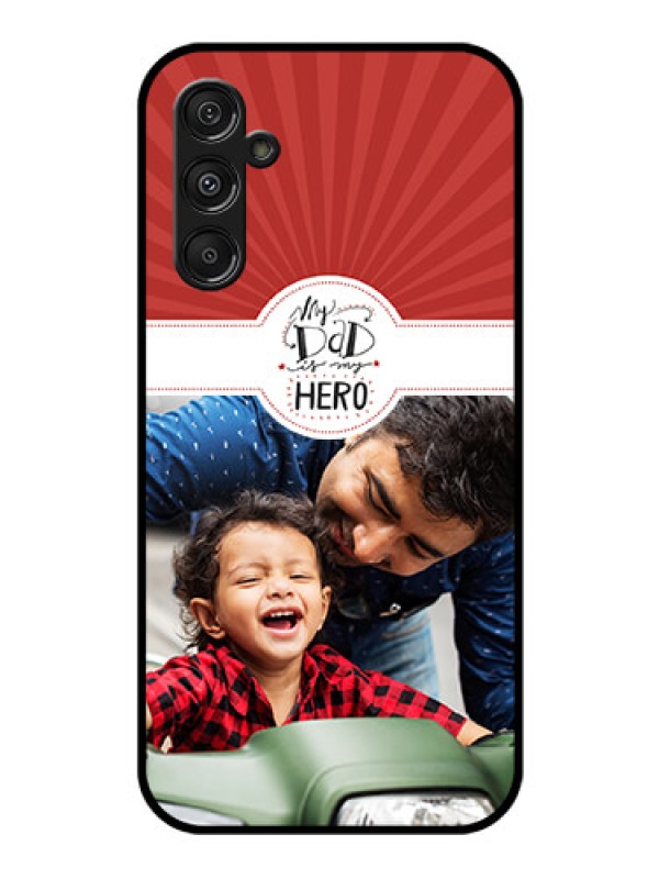 Custom Galaxy F34 5G Custom Glass Phone Case - My Dad Hero Design